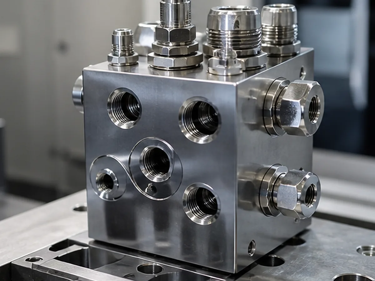 CNC machining workshop overview for 316L Stainless Steel Manifold Case Study