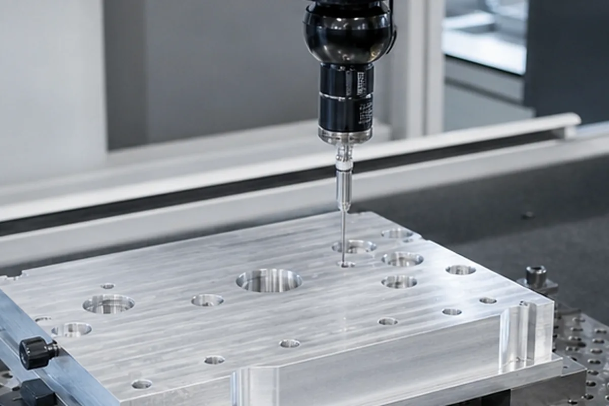 CNC part inspection setup for CMM Inspection