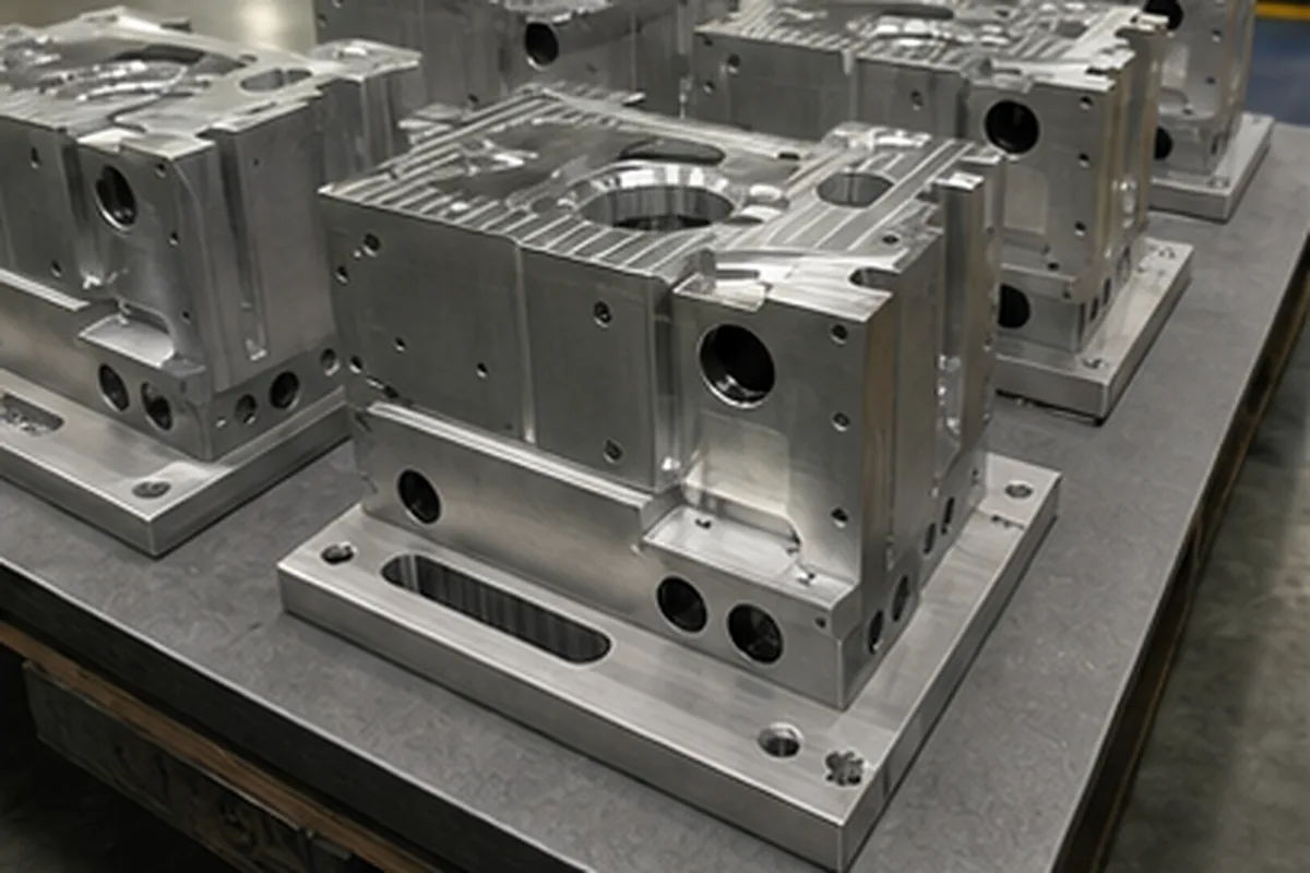CNC machined parts and process setup for CNC Machined Heat Sinks