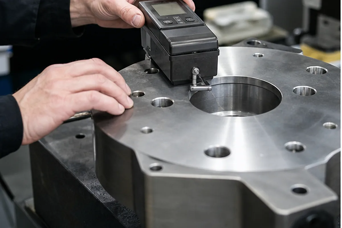 CNC part inspection setup for CNC Machining Cost Breakdown