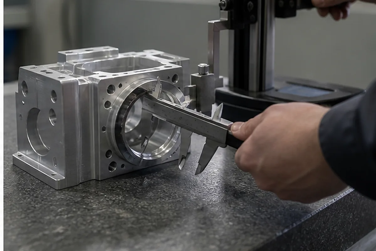 CNC part inspection setup for Engineering Change Control For CNC Parts