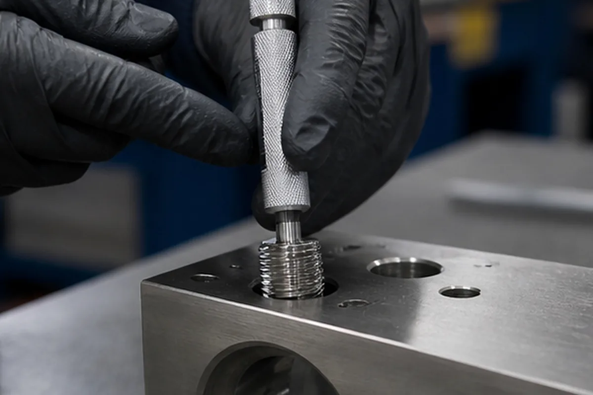 CNC part surface finishing setup for Managed Finishing Supply Chain
