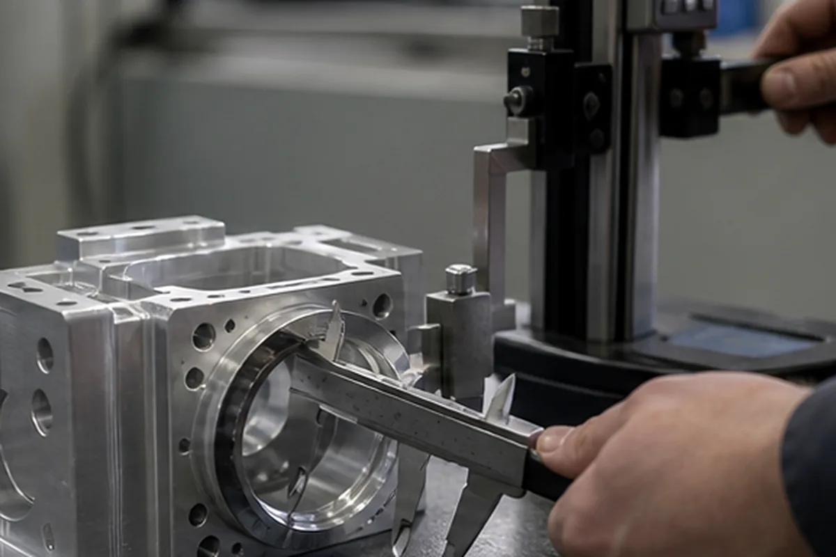 CNC part inspection setup for NDA Secure RFQ Checklist