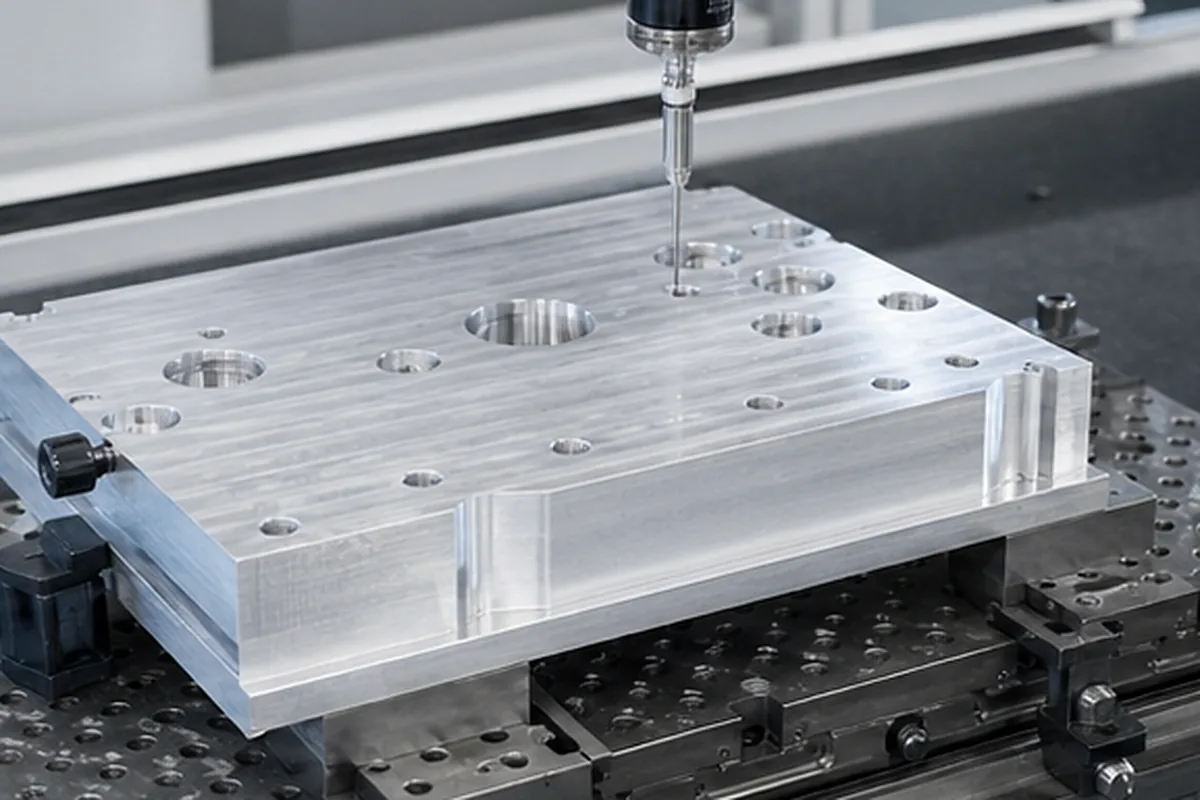 CNC part inspection setup for Nylon Vs Pom For CNC Machined Parts