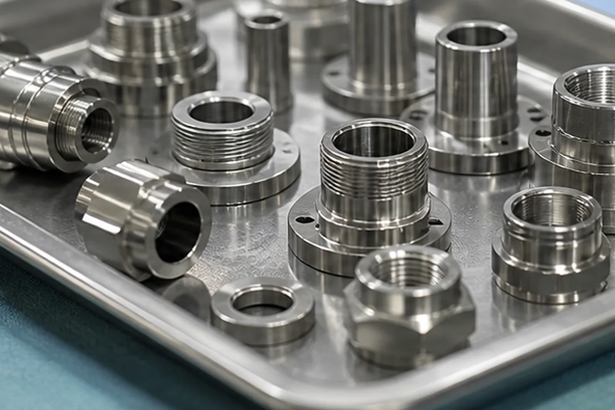 CNC part surface finishing setup for Passivation Vs Electropolishing Stainless Steel