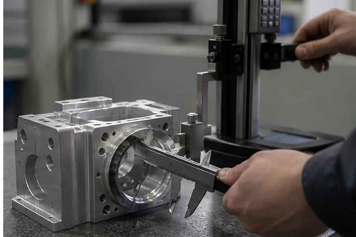CNC part inspection setup for Surface Finish Chart